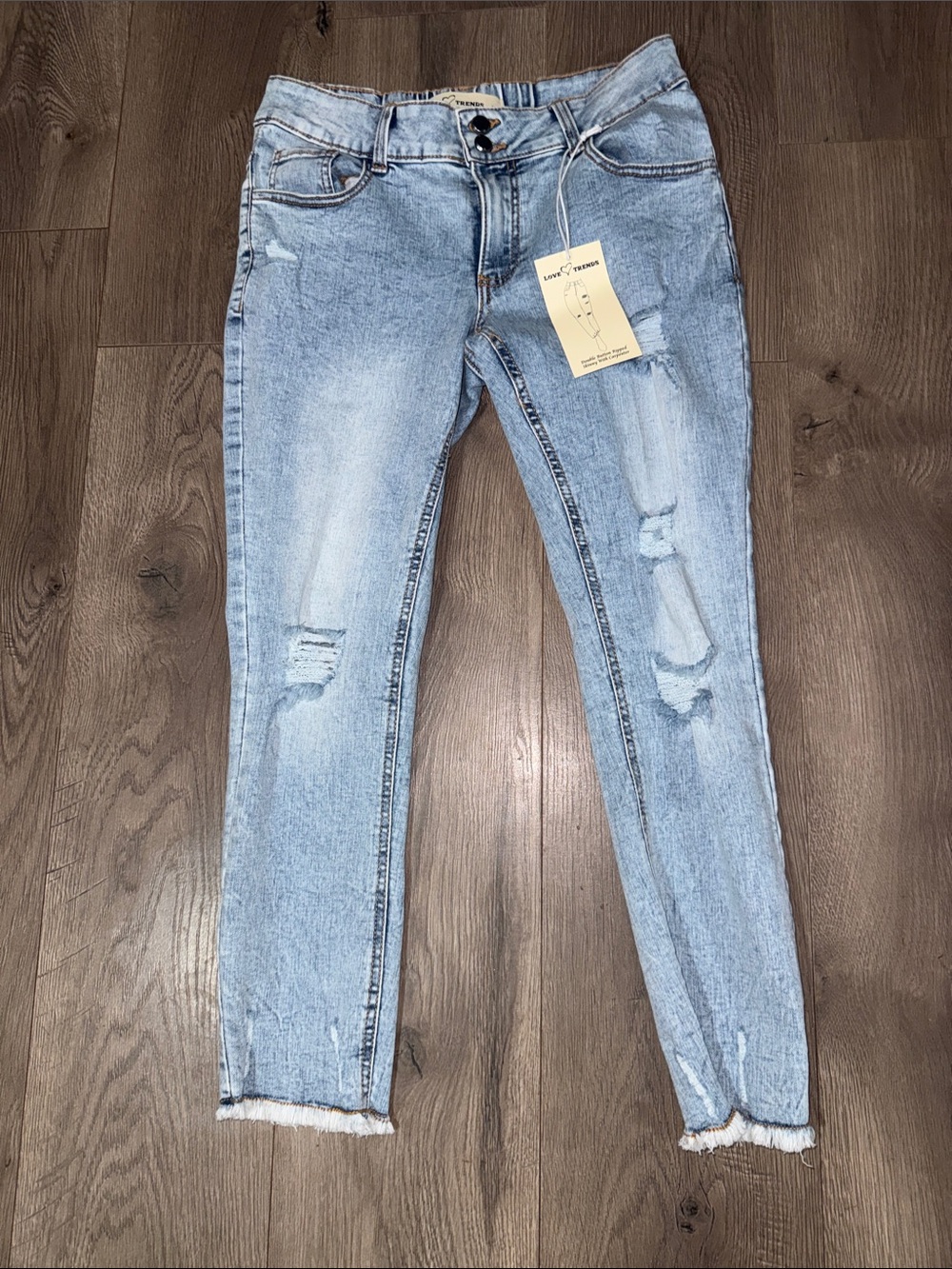 Light Blue Distressed Women's Jeans